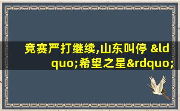 竞赛严打继续,山东叫停 “希望之星”英语风采大赛